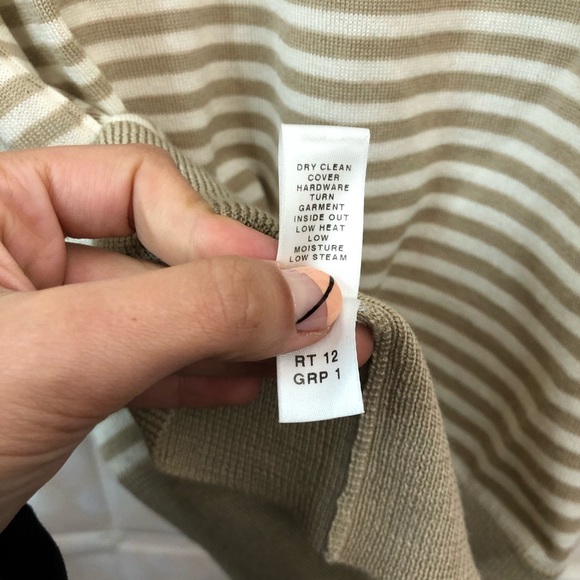 NWOT St. John | Striped V-Neck Wool Sweater - Picture 8 of 9